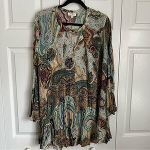 Umgee Paisley Print Mini Dress